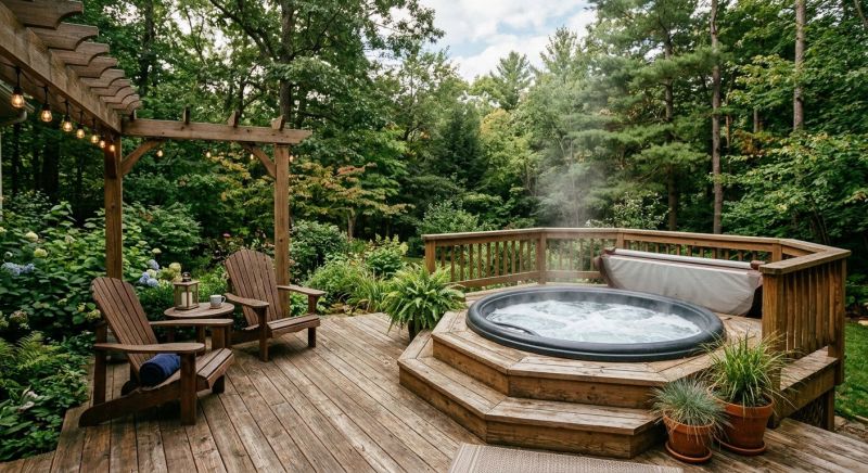 Hot Tub Deck Construction in Boston, MA