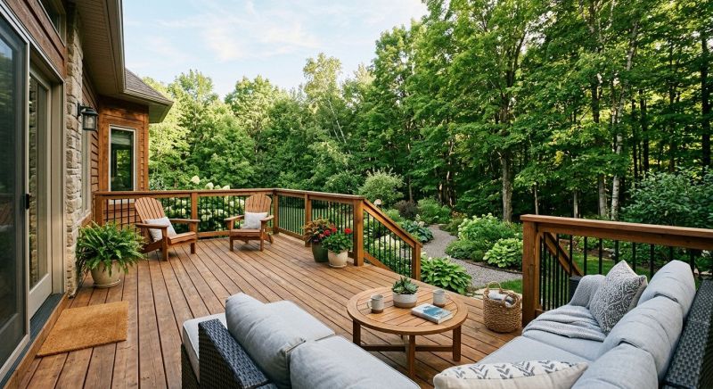 Redwood Deck Installation in Boston, MA