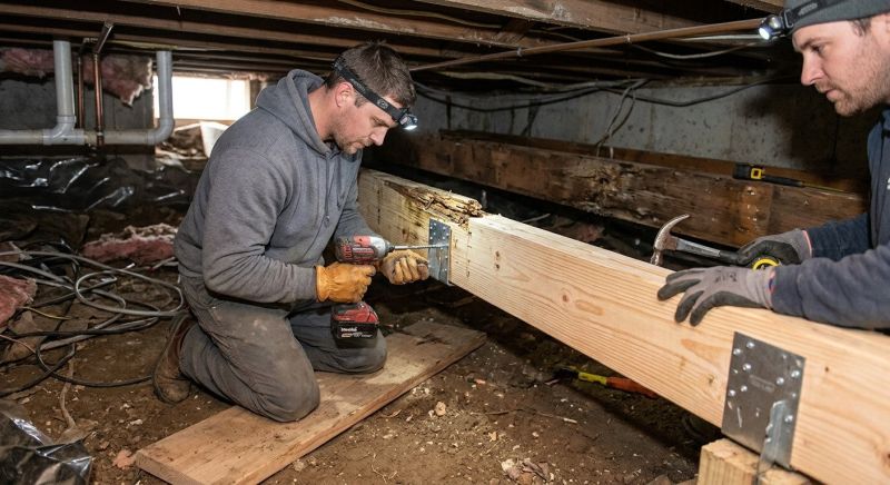 Sagging Floor Joist Repair in Wilmington, NC