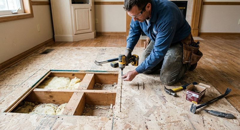 Squeaking Floor Repair in Wilmington, NC
